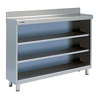 Mesa con 2 estantes para cafetería MA-1560-2E