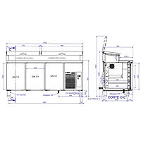 Mesa refrigerada Mpge2-180-I Hc Gn1/3 230V 1N 50Hz – vista de detalle 1