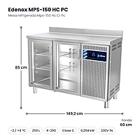 Medidas: Mesa refrigerada Mps-150 Hc Cr Pc Edenox MPS-150 HC PC: 149,2 x 60 x 85 cm