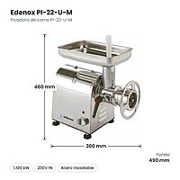 Medidas de Picadora de carne Pi-22-U-M: 300 x 490 x 460 mm