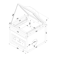 Envasadora al vacío VAKSIC-20 L 2A E – vista de detalle 1