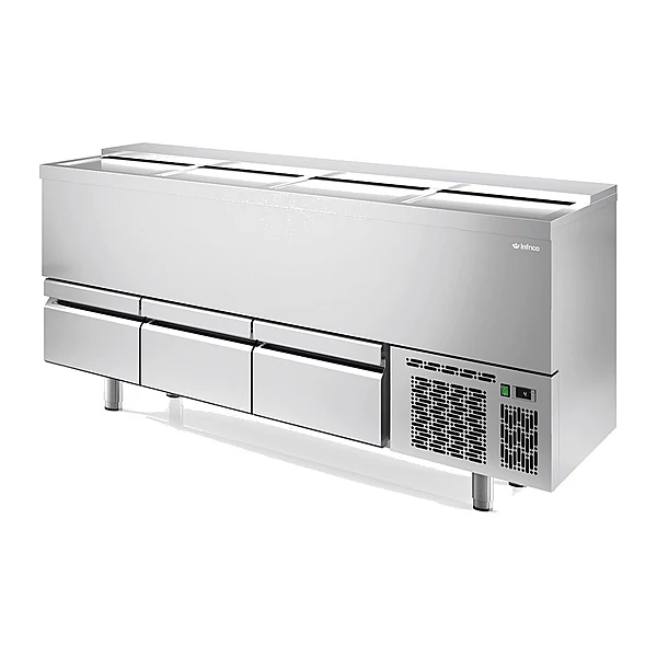 Enfriador de botellas 195 cm con cajones 620 L Infrico EBC 2000 II