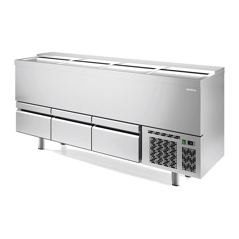 Enfriador de botellas 195 cm con cajones 620 L Infrico EBC 2000 II