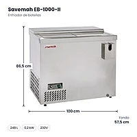 Enfriador de botellas Savemah EB-1000-II – medidas