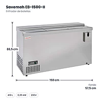 Enfriador de botellas Savemah EB-1500-II – medidas