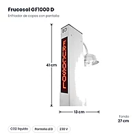 Enfriador de copas con CO2 y pantalla Frucosol GF1000 D – medidas
