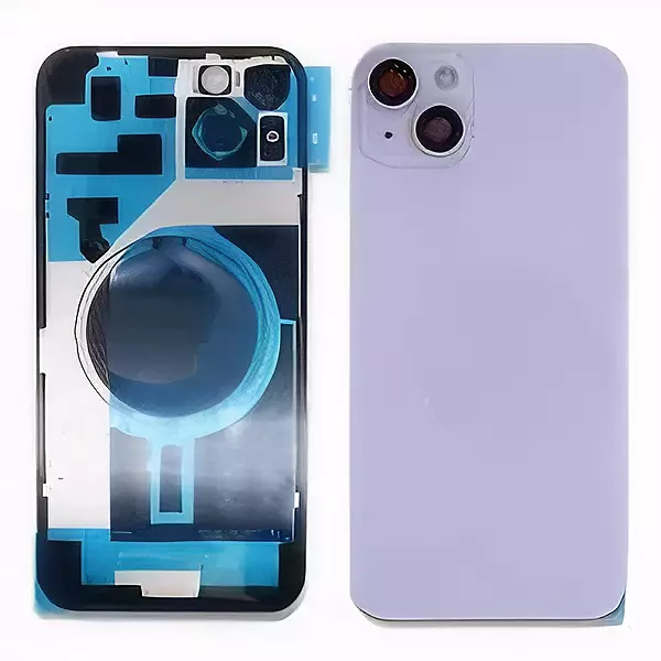 Apple iPhone 14 Plus - Replacement Back , Rear Glass With Camera Lens & Brackets - No Logo - Purple