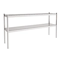 Estantería de sobremesa doble inox 170x35 cm montada Eratos ES-172