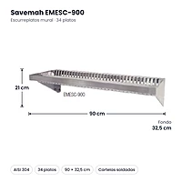 Medidas Savemah EMESC-900: 90 x 32.5 x 21 cm