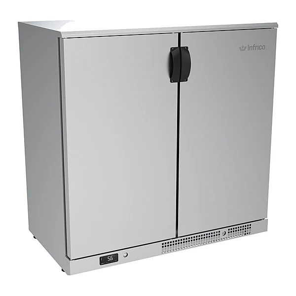 Expositor refrigerado bajo barra 2 puertas ciegas 220 L Infrico ERV 25 PP II
