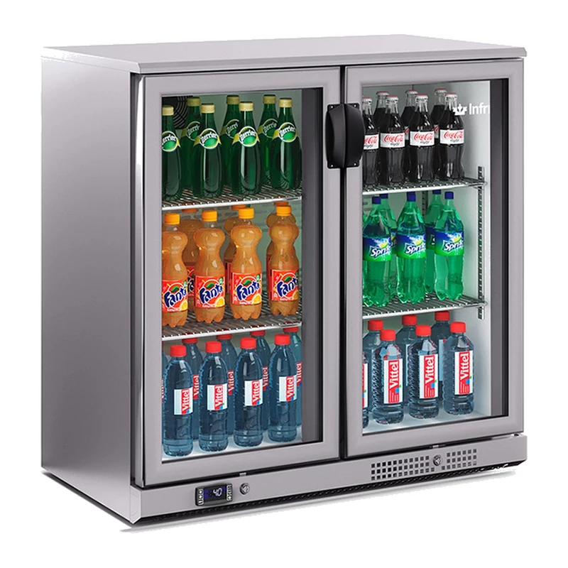 Expositor refrigerado bajo barra 2 puertas de cristal 220 L Infrico ERV 25 II