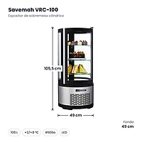 Medidas Savemah VRC-100: 49 x 49 x 105.5 cm