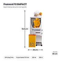 Exprimidora de naranjas automática compacta Frucosol FCOMPACT – medidas