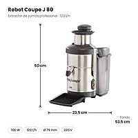 Extractor de zumos Robot Coupe J 80 – medidas