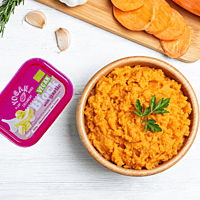 Butter Mandelbasis mit Knoblauch 120g Butter Mandelbasis mit Knoblauch 120g