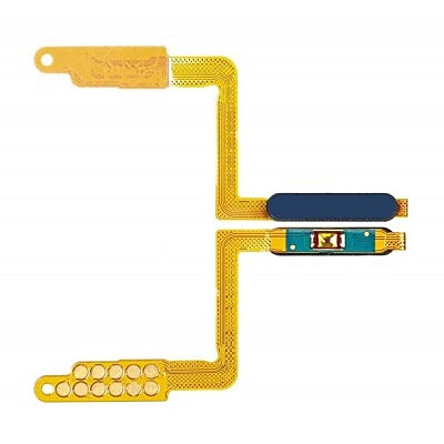 For Samsung Galaxy A750 , A7 2018 - Replacement Fingerprint Sensor , Power Button - Blue