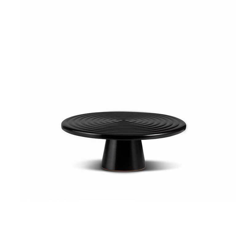 FOOD STANDS CERAMIC SMALL BLACK MATT D20 7 FOOD STANDS CERAMIC SMALL BLACK MATT D20 7