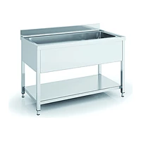 Fregadero 1 seno 60x60 cm con bastidor Eratos FG-66/10