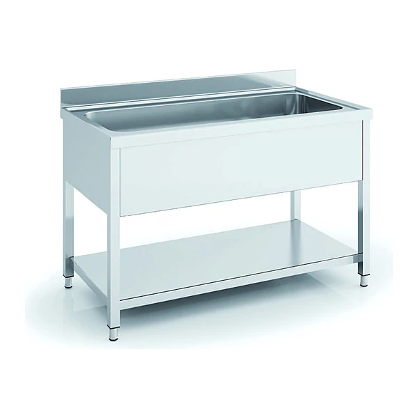 Fregadero 1 seno 60x60 cm con bastidor Eratos FG-66/10
