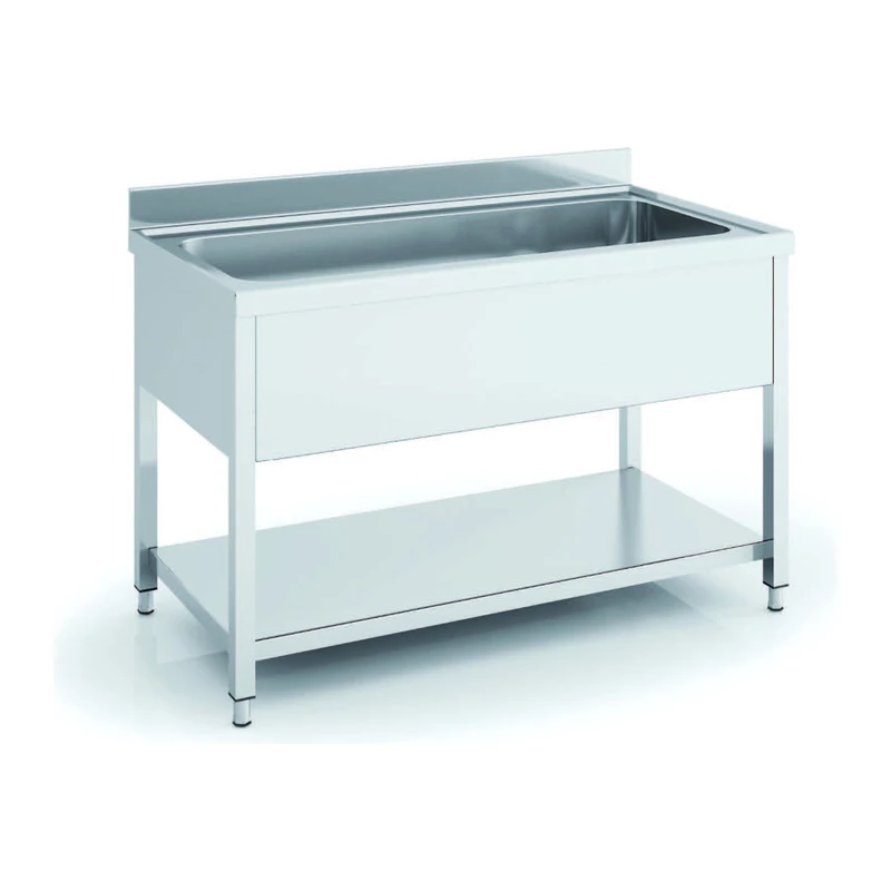 Fregadero 1 seno 60x60 cm con bastidor Eratos FG-66/10
