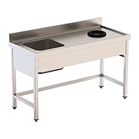 Fregadero con agujero de desbroce derecha 140x60 Savemah FI6DESB 1400 1ED