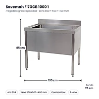 Medidas Savemah FI7GCB 1000 1: 100 x 70 x 85 cm