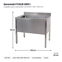 Medidas Savemah FI7GCB 1200 1: 120 x 70 x 85 cm