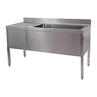 Fregadero gran capacidad con bastidor y escurridor izquierda 160x70 Savemah FI7GCB 1600 1EI
