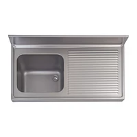 Fregadero gran capacidad sin bastidor y escurridor derecha 160x70 Savemah FI7GC 1600 1ED