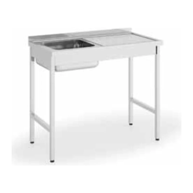 Fregadero semi industrial 1 seno con escurridor derecha y bastidor 100x50 cm Eratos FB-1050/11-D