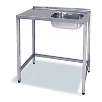 Fregadero semi-industrial con bastidor escurridor izquierda 100x50 Savemah FSI-1000-I