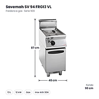 Medidas Savemah SV 94 FRG13 VL: 40 x 90 x 87 cm
