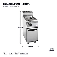 Medidas Savemah SV 94 FRG21 VL: 40 x 90 x 87 cm