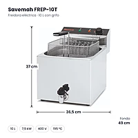 Medidas Savemah FREP-10T: 36.5 x 49 x 37 cm
