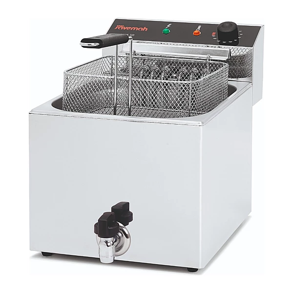 Freidora eléctrica de sobremesa 10 L con grifo Savemah FREP-10T