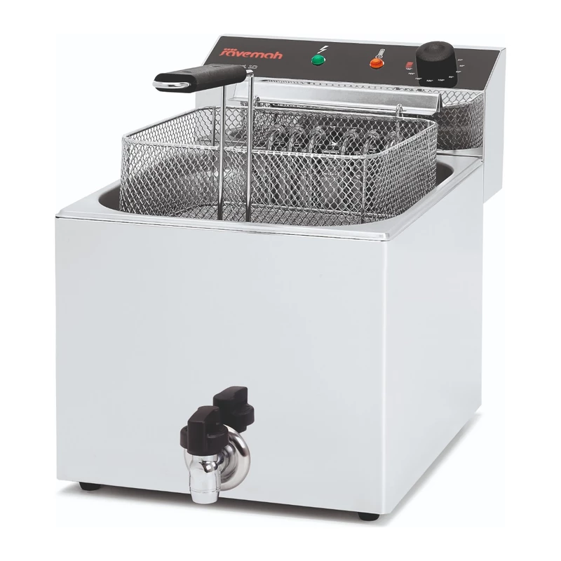 Freidora eléctrica de sobremesa 10 L con grifo Savemah FREP-10T