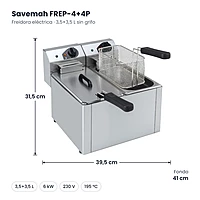 Medidas Savemah FREP-4+4P: 39.5 x 41 x 31.5 cm