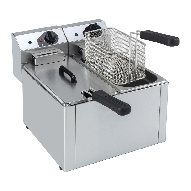 Freidora eléctrica de sobremesa 3,5+3,5 L sin grifo Savemah FREP-4+4P