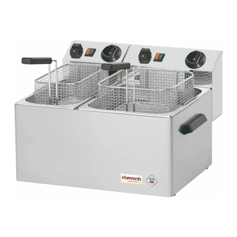 Freidora eléctrica de sobremesa 4+8 L Savemah FES-4+8LG