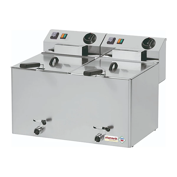Freidora eléctrica de sobremesa 8+8 L Savemah FES-8+8LG TRI