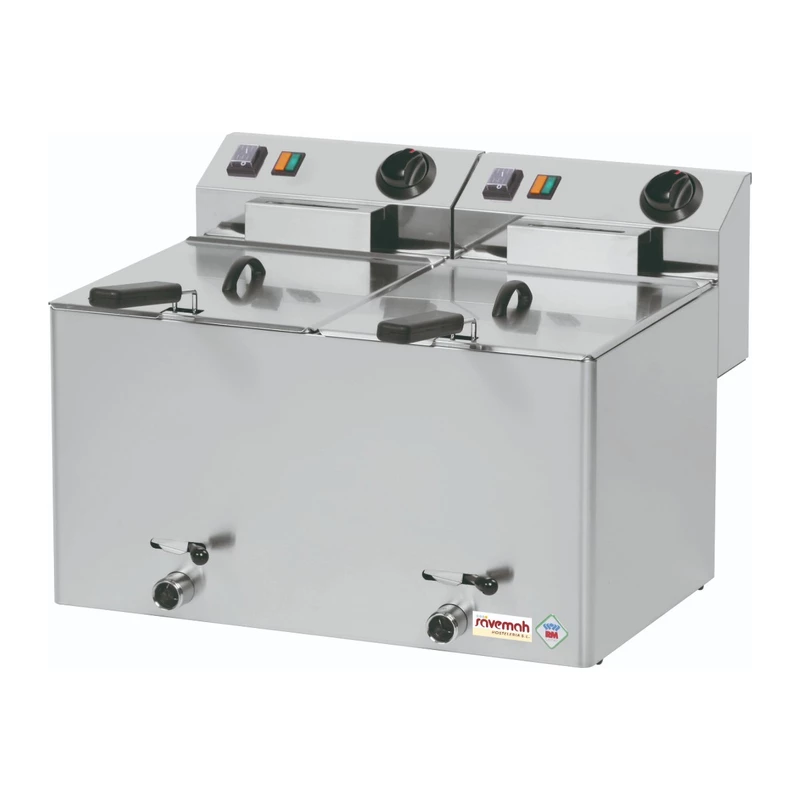 Freidora eléctrica de sobremesa 8+8 L Savemah FES-8+8LG TRI