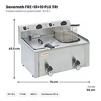 Medidas Savemah FRE-10+10 PLG TRI: 76 x 56 x 45.5 cm
