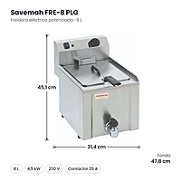 Medidas Savemah FRE-8 PLG: 31.4 x 47.8 x 45.1 cm