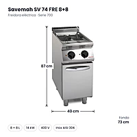Medidas Savemah SV 74 FRE 8+8: 40 x 73 x 87 cm