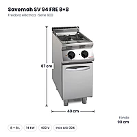 Medidas Savemah SV 94 FRE 8+8: 40 x 90 x 87 cm