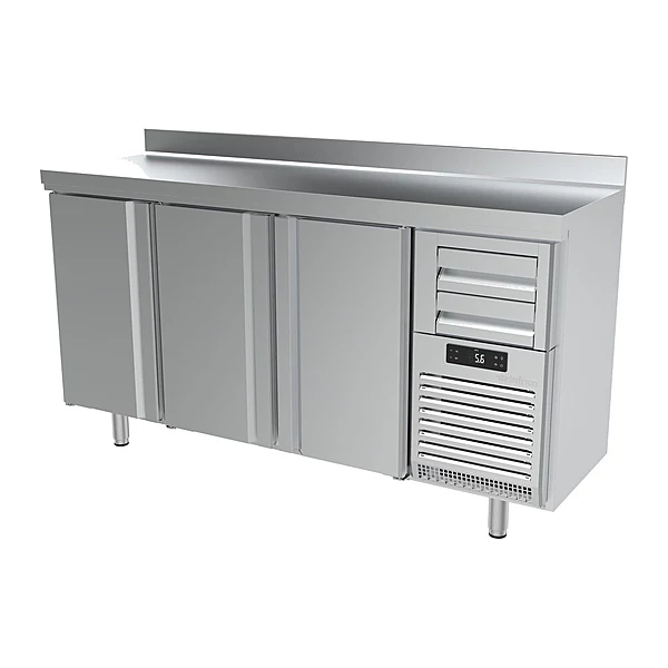 Frente mostrador refrigerado 196 cm 3 puertas inox Infrico FMPP 2000 II