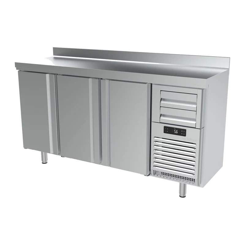 Frente mostrador refrigerado 196 cm 3 puertas inox Infrico FMPP 2000 II