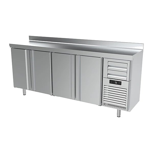 Frente mostrador refrigerado 245 cm 4 puertas inox Infrico FMPP 2500 II