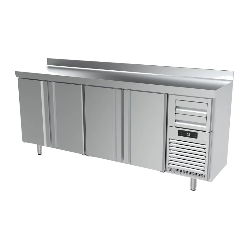 Frente mostrador refrigerado 245 cm 4 puertas inox Infrico FMPP 2500 II