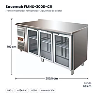 Medidas Savemah FMNS-2000-CR: 200.5 x 60 x 102 cm